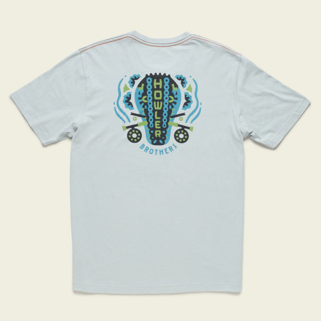 Howler Brothers Mens Cotton T PUR Gator Chomp: Puritan Grey