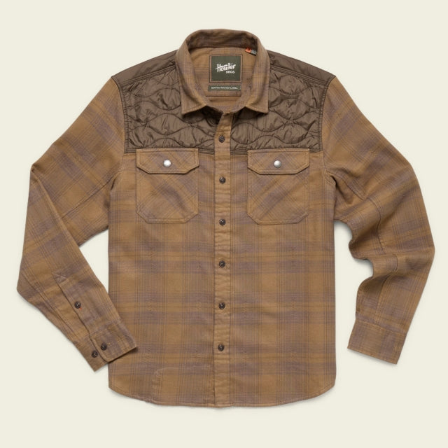 Howler Brothers Mens Quintana Quilted Flannel SWA Big Barrett Plaid: Swamp