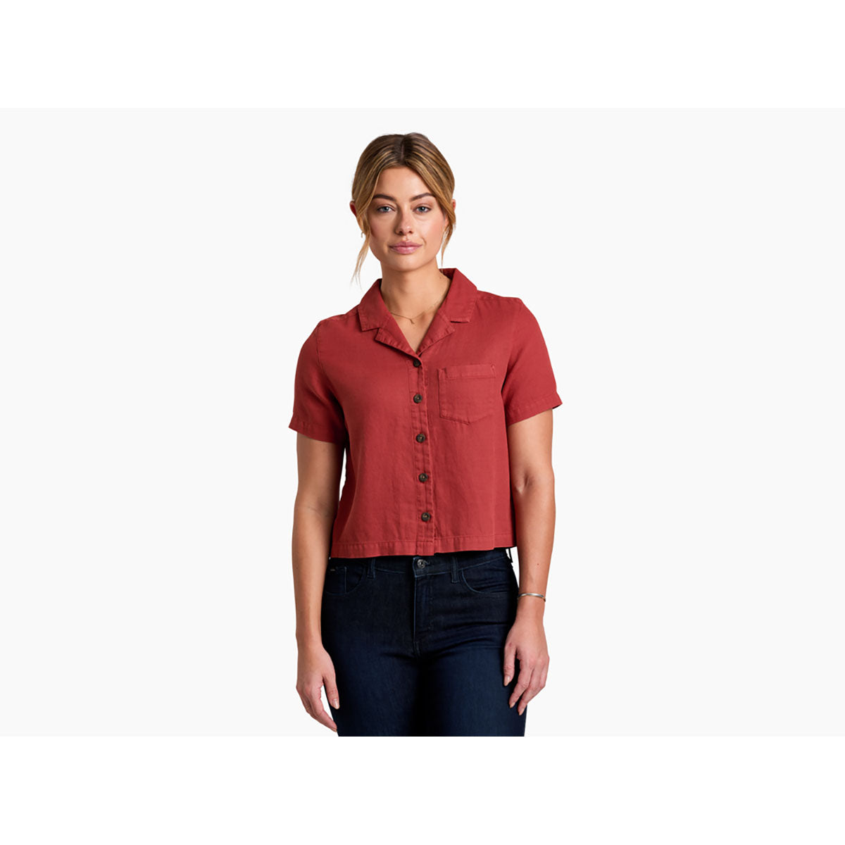 Kuhl Womens Luisa Short Sleeve Scarlet