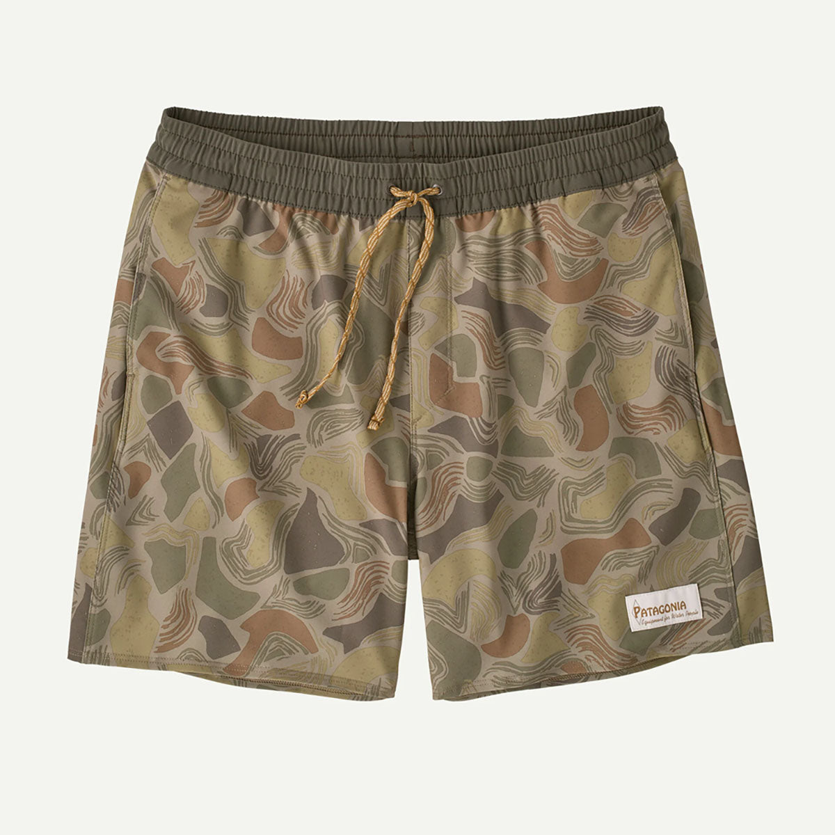 Patagonia Mens Hydropeak Volley Shorts - 16 in. Coastal Edge: Weathered Stone