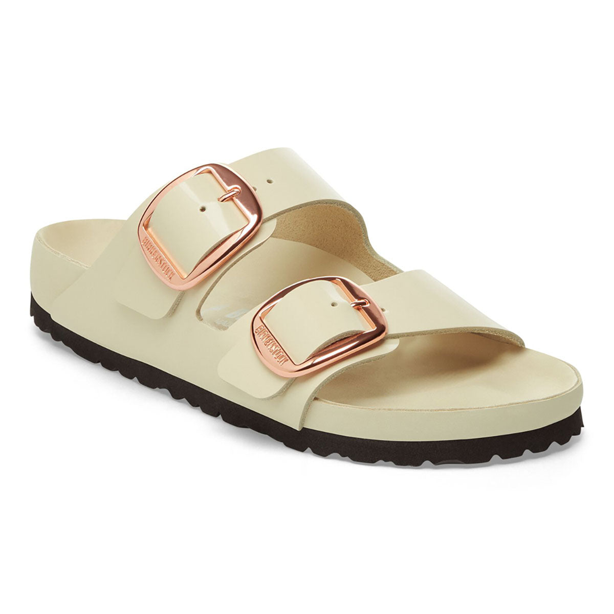 Birkenstock Arizona Big Buckle Oiled Leather - Narrow High Shine Ecru