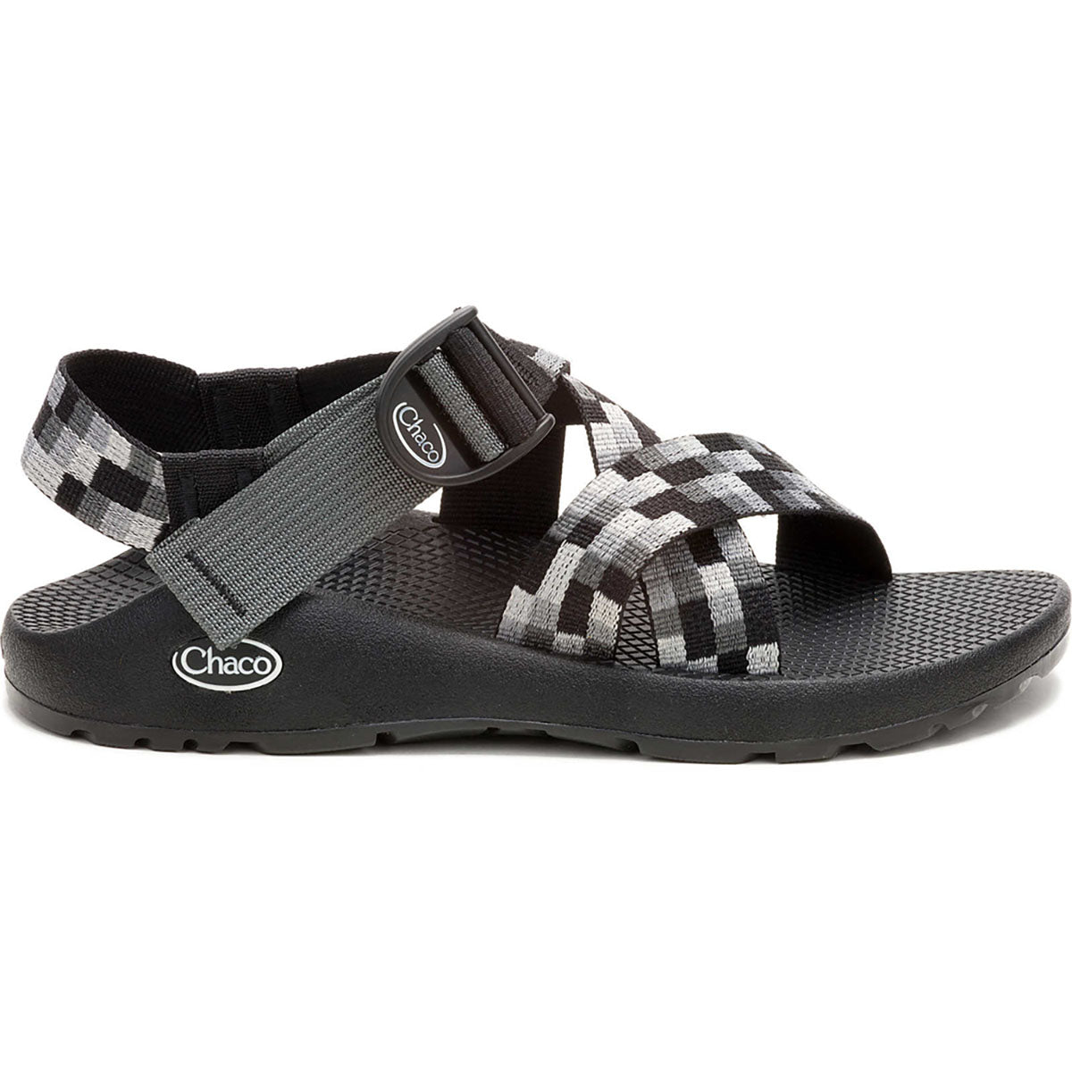 Chaco Womens Mega Z/1 Wide-Strap Classic Sandal Pixel B&W