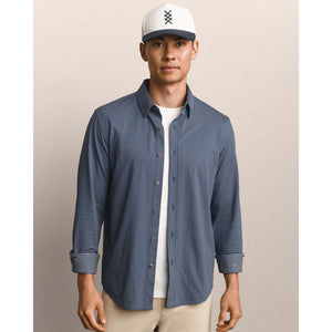 Rhone Mens Commuter Shirt - Classic Navy/Gray Gingham