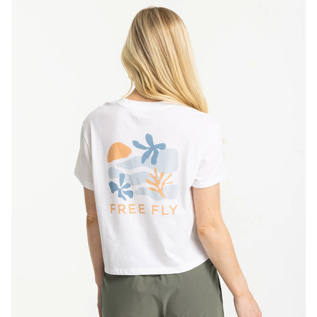 Free Fly Apparel Women&#39;s Coral Tee White