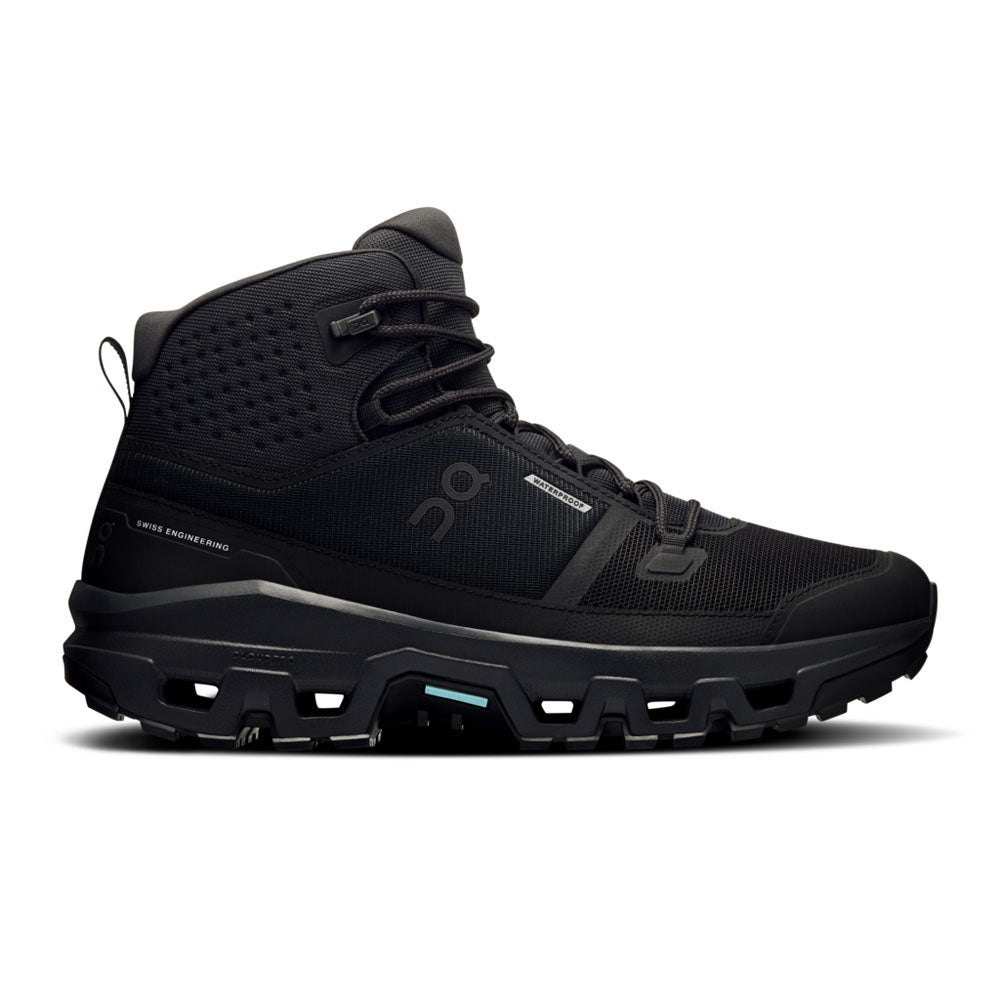 On Running Mens Cloudrock Mid Waterproof Black | Black