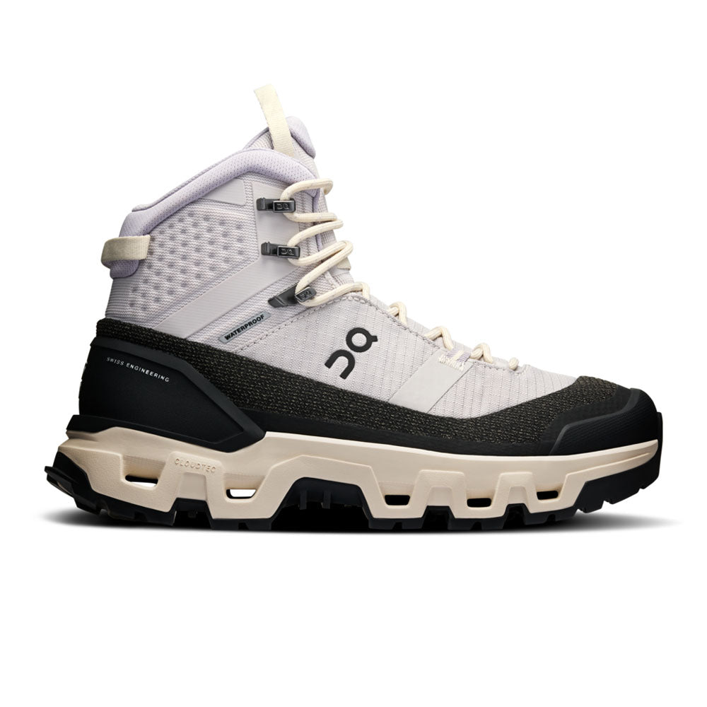 On Running Womens Cloudrock Trek Waterproof Silver | Cream