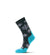 Fits Medium Hiker Striped Crew Socks Charcoal Scuba
