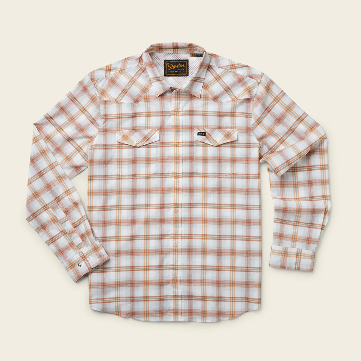 Howler Brothers Men's H Bar B Tech Longsleeve eon Plaid: Clay / L