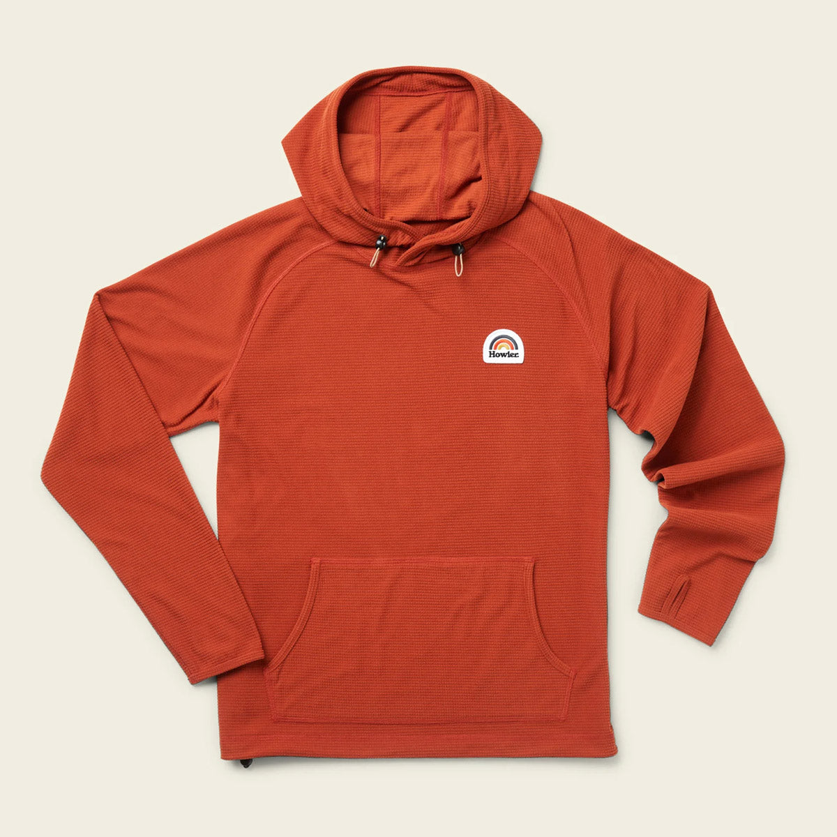 Howler Brothers Men's Palo Duro Grid Fleece Hoodie Cinnamon