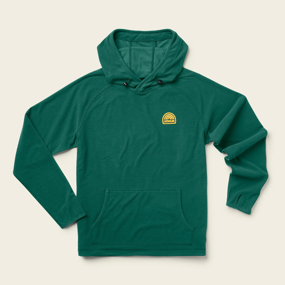 Howler Brothers Men's Palo Duro Grid Fleece Hoodie Hunter Green