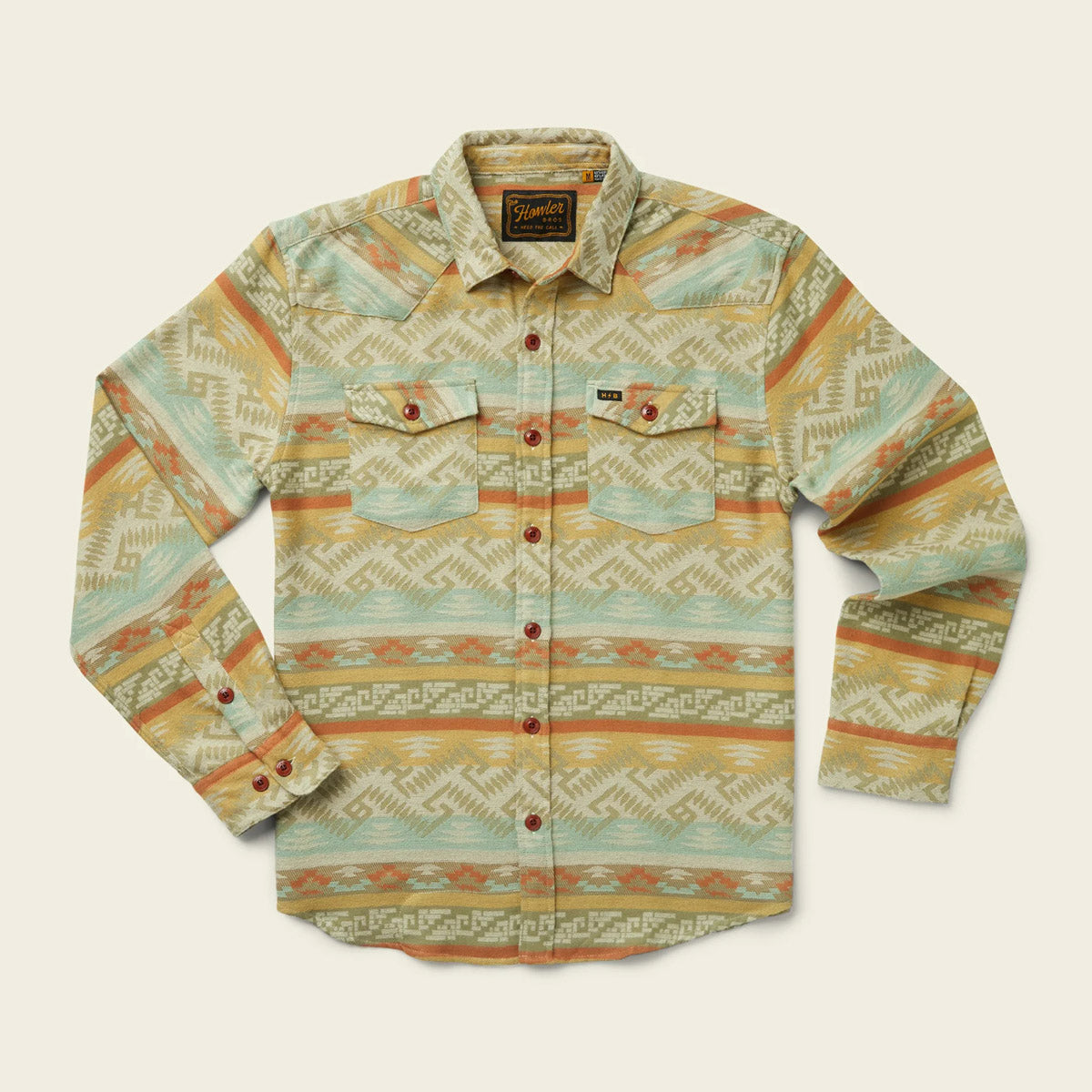 Howler Brothers Men's Sheridan Longsleeve Shirt Herrador Jacquard: Breaking Dawn