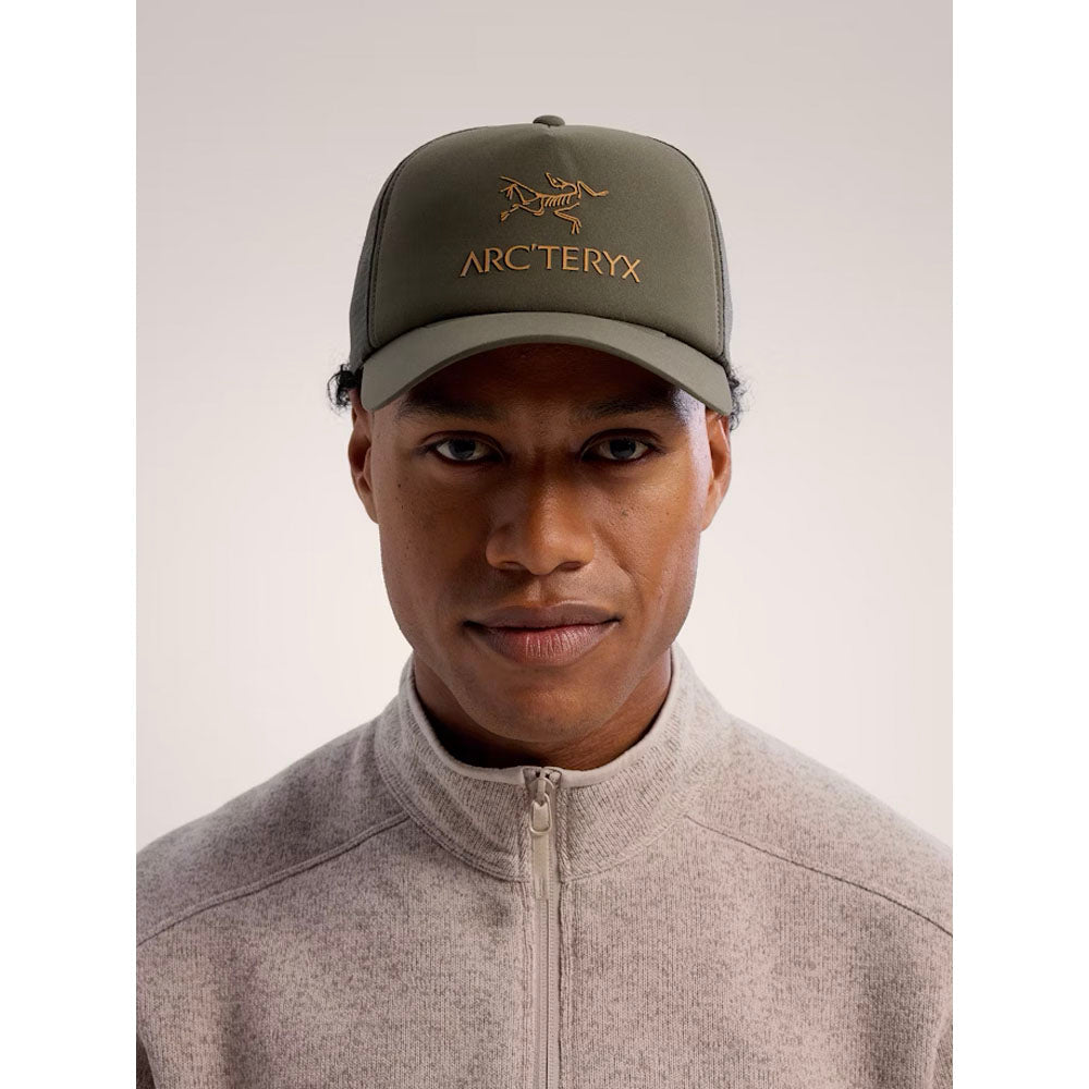 Arcteryx Bird Word Trucker Curved Hat Tatsu/Forage/Yukon