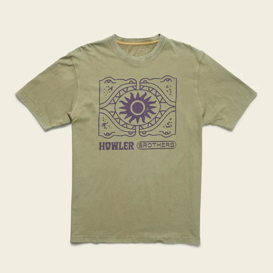Howler Brothers Mens Cotton T Sun Drinker: Olive