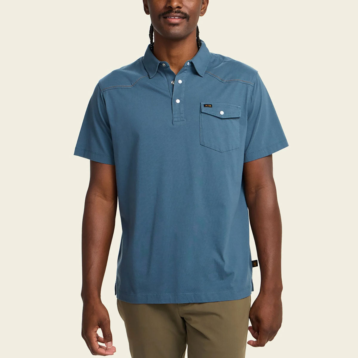 Howler Brothers Mens Ranchero Polo Stargazer