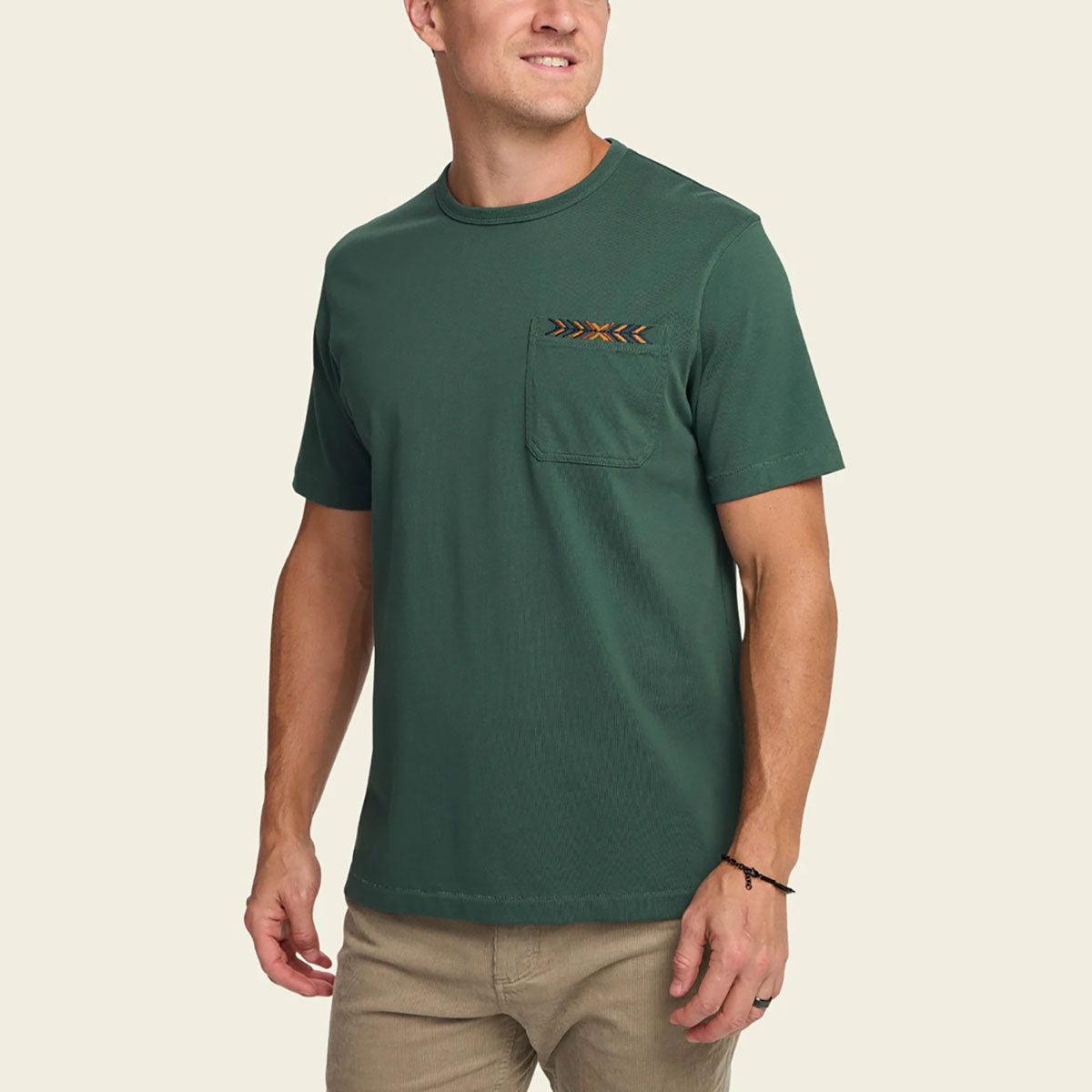 Howler Brothers Mens Spectrum Pocket Tee Fern Green