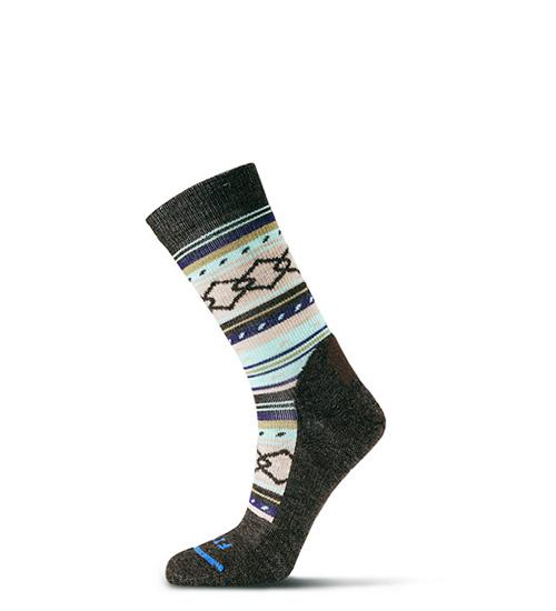 Fits Women&#39;s Casual Aztec Crew Socks Chestnut