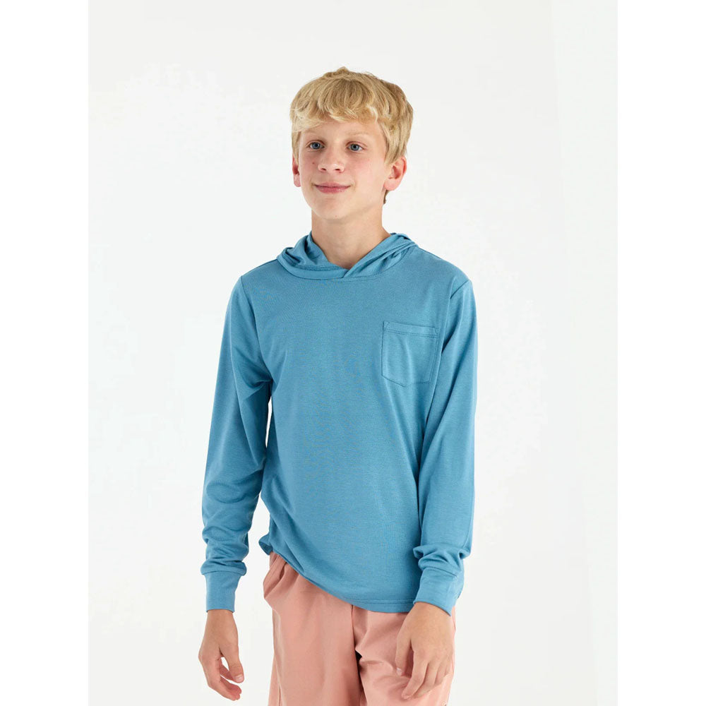 Free Fly Apparel Youth Bamboo Shade Hoodie Bluestone