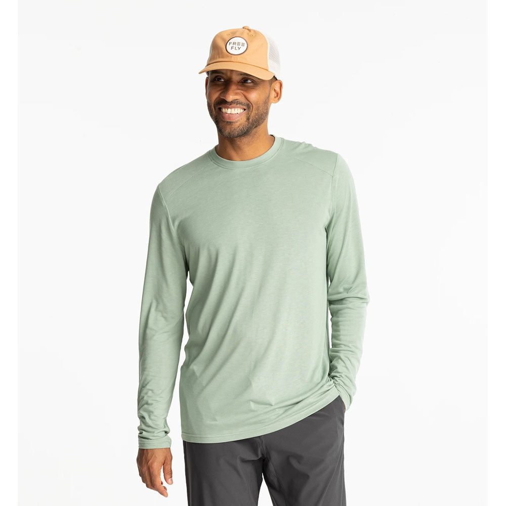 Free Fly Apparel Mens Bamboo Lightweight Long Sleeve Palm Green