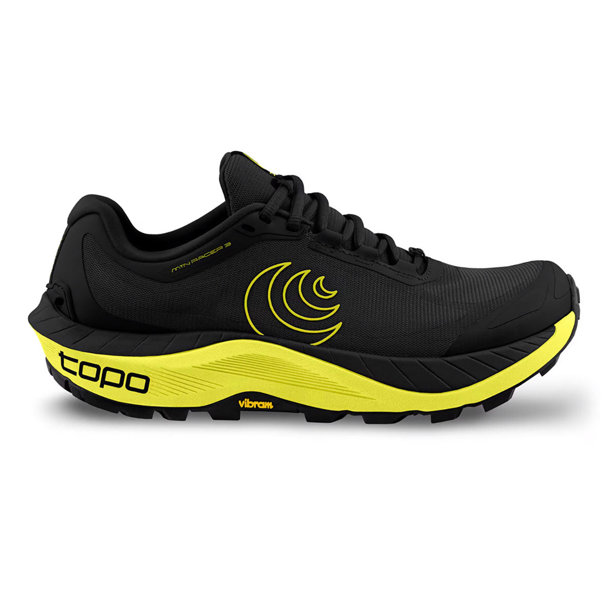 Topo Athletic Mens MTN Racer 3 Black/Lime