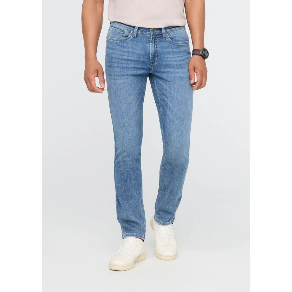 DU/ER Mens Performance Denim Lite Slim Straight 32 Slate Indigo