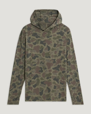 Free Fly Apparel Mens Bamboo Shade Hoodie P005 Vintage Camo Black