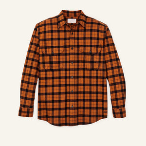 Filson Mens Alaskan Guide Shirt Pecan/Black Plaid