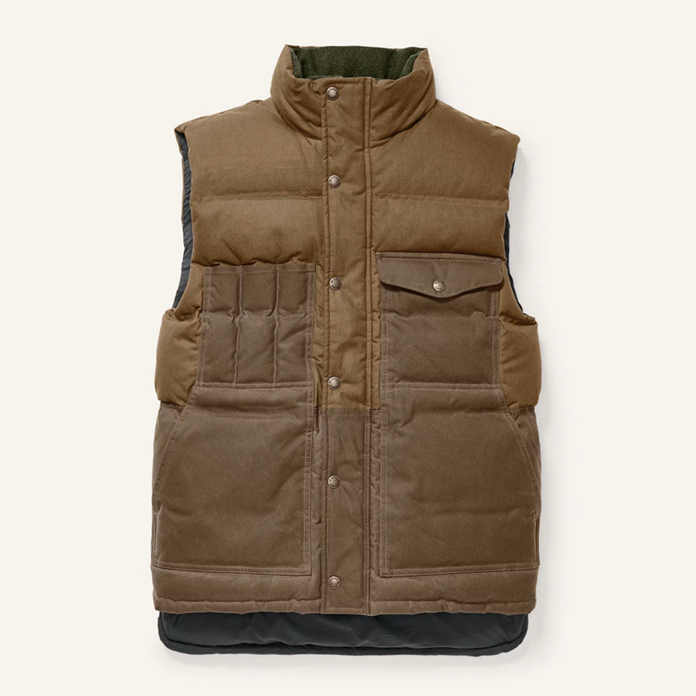 Filson Men&#39;s Down Cruiser Vest Dark Tan