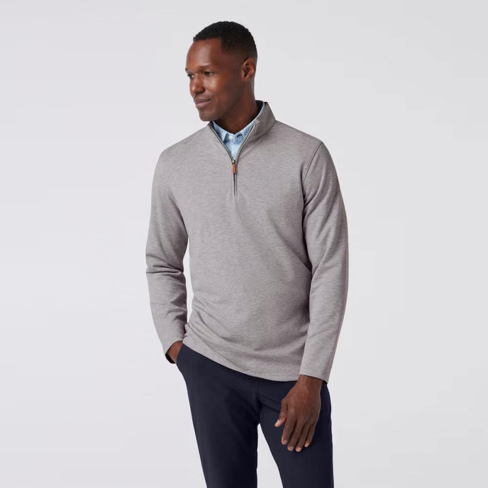 Mizzen+Main Men's KPI Quarter Zip Silver Heather