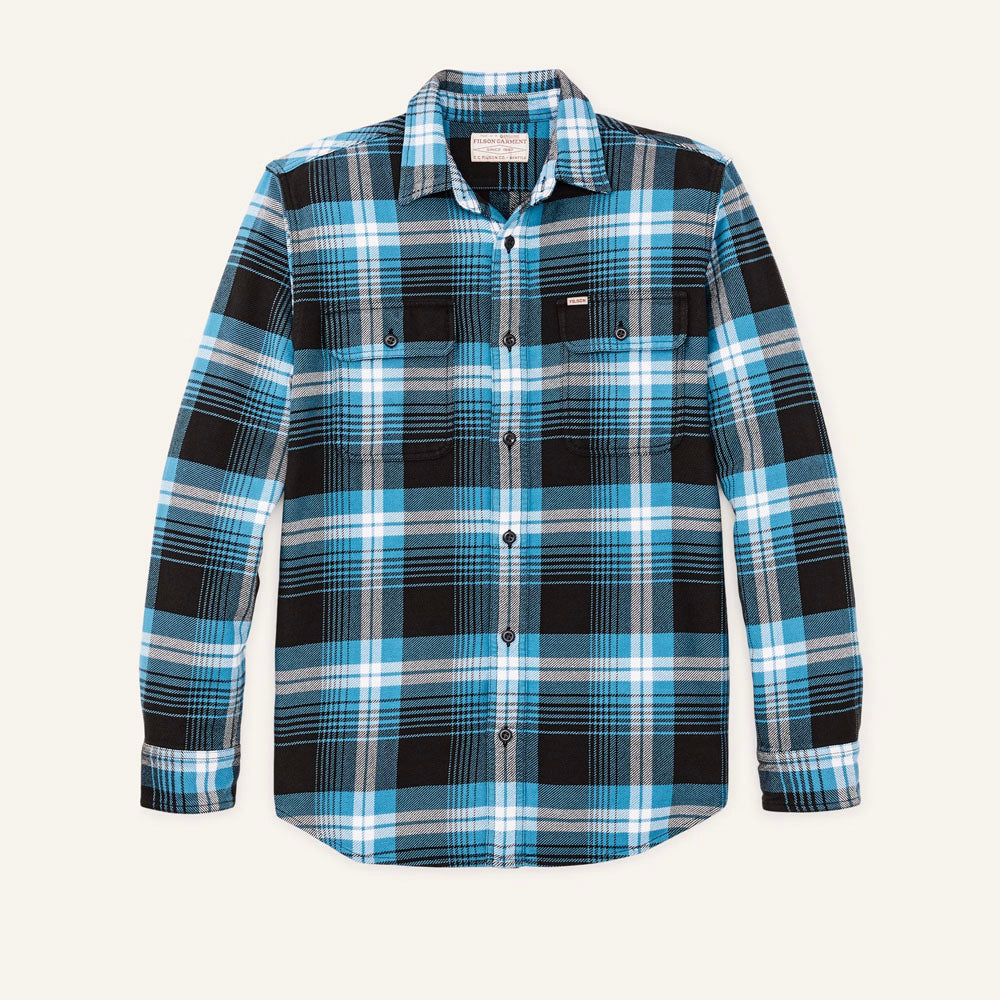 Filson Men's Vintage Flannel Work Shirt Blue/Black/ulti Plaid / M
