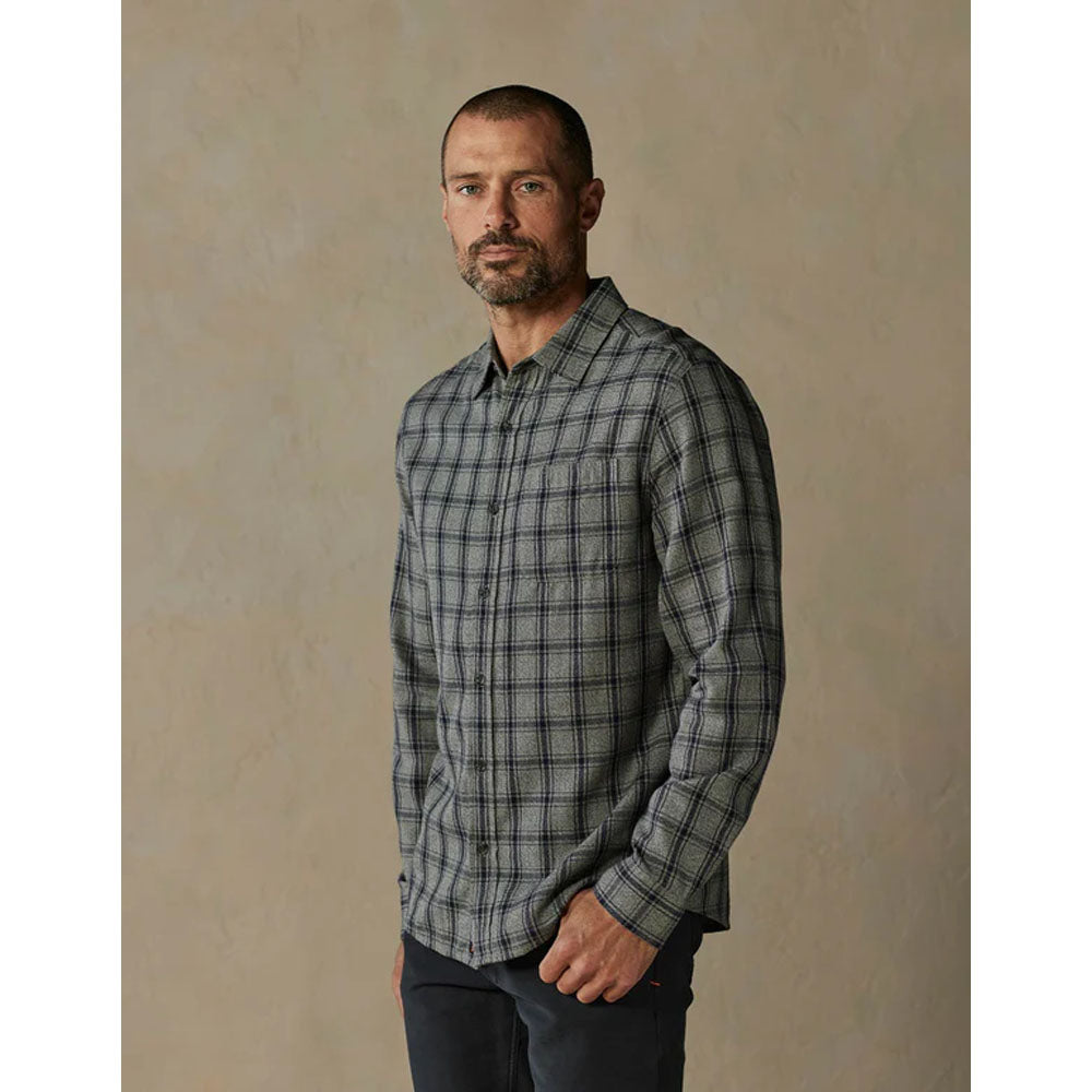 The Normal Brand Men's Nikko Button Up Shirt Ink Plaid