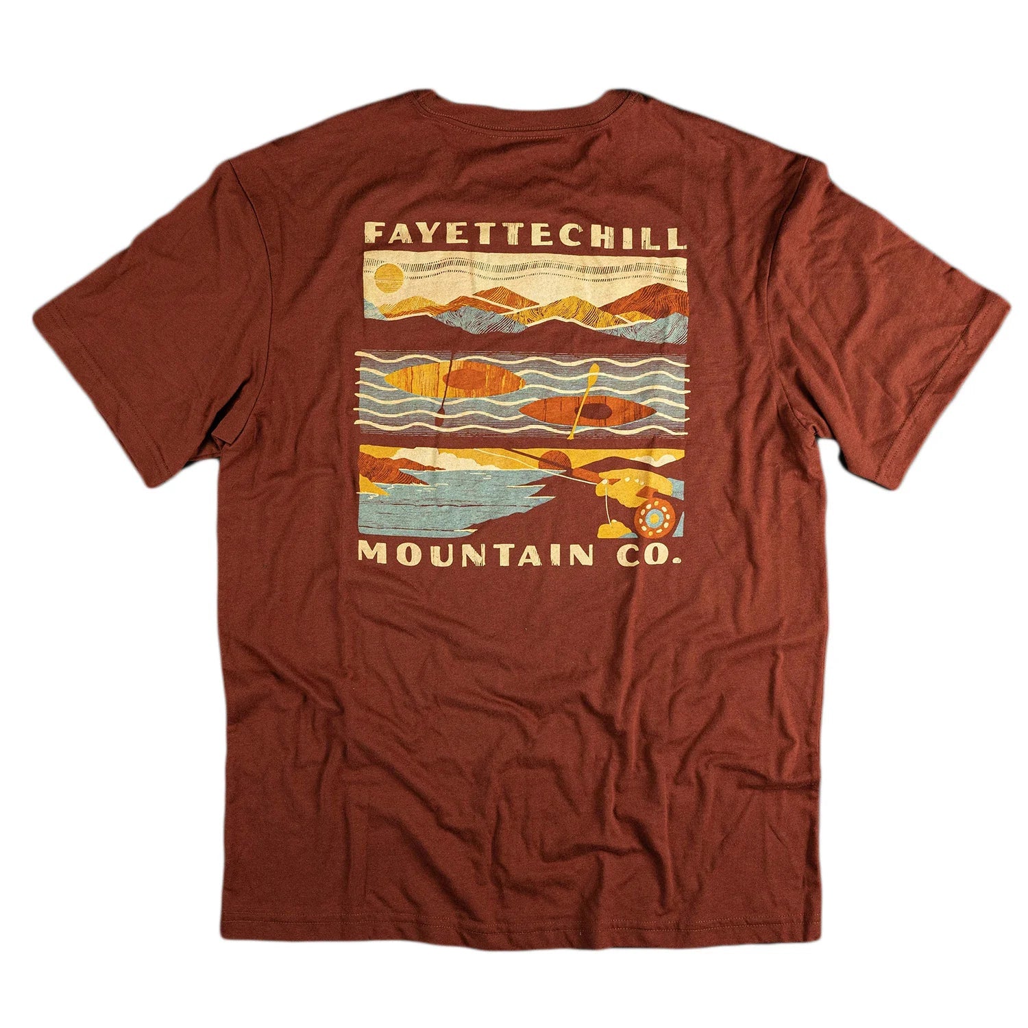 Fayettechill Mountain View Short Sleeve Cabin Wood
