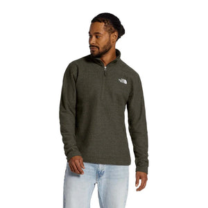 The North Face Mens Textured Cap Rock 1/4 Zip 7D0 New Taupe Green Heather