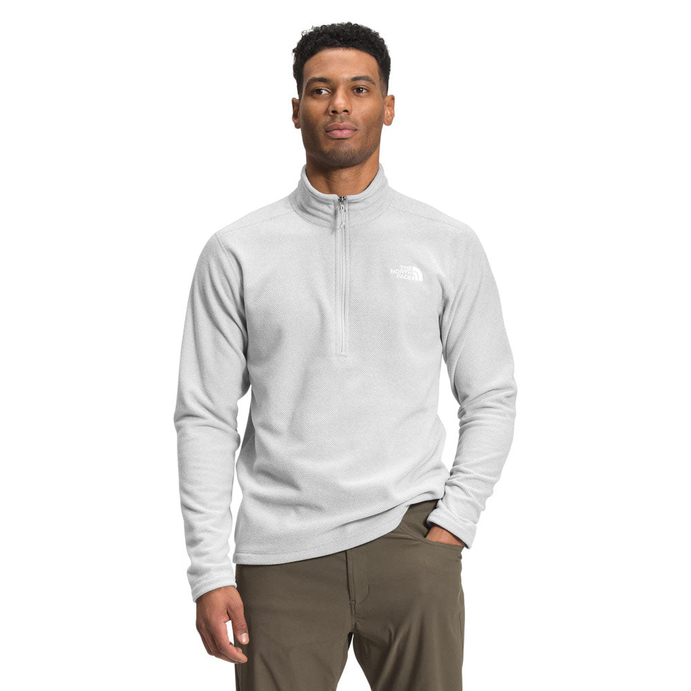 The North Face Mens Textured Cap Rock 1/4 Zip TNF Light Grey Heather