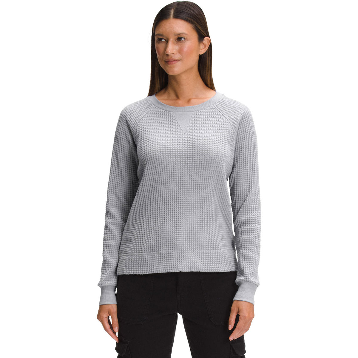 The North Face Women&#39;s L/S Chabot Crew Meld Grey