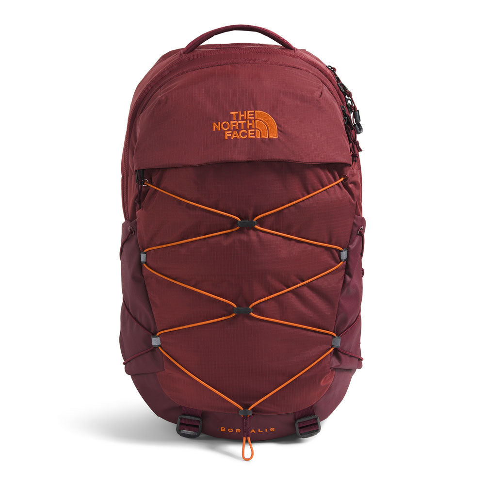 north face backpack red and grey Recon in Rage & Asphalt Gray by The Rage Red & Asphalt Iconic Connector Backpack with FlexVent suspension The North Face Borealis Backpack