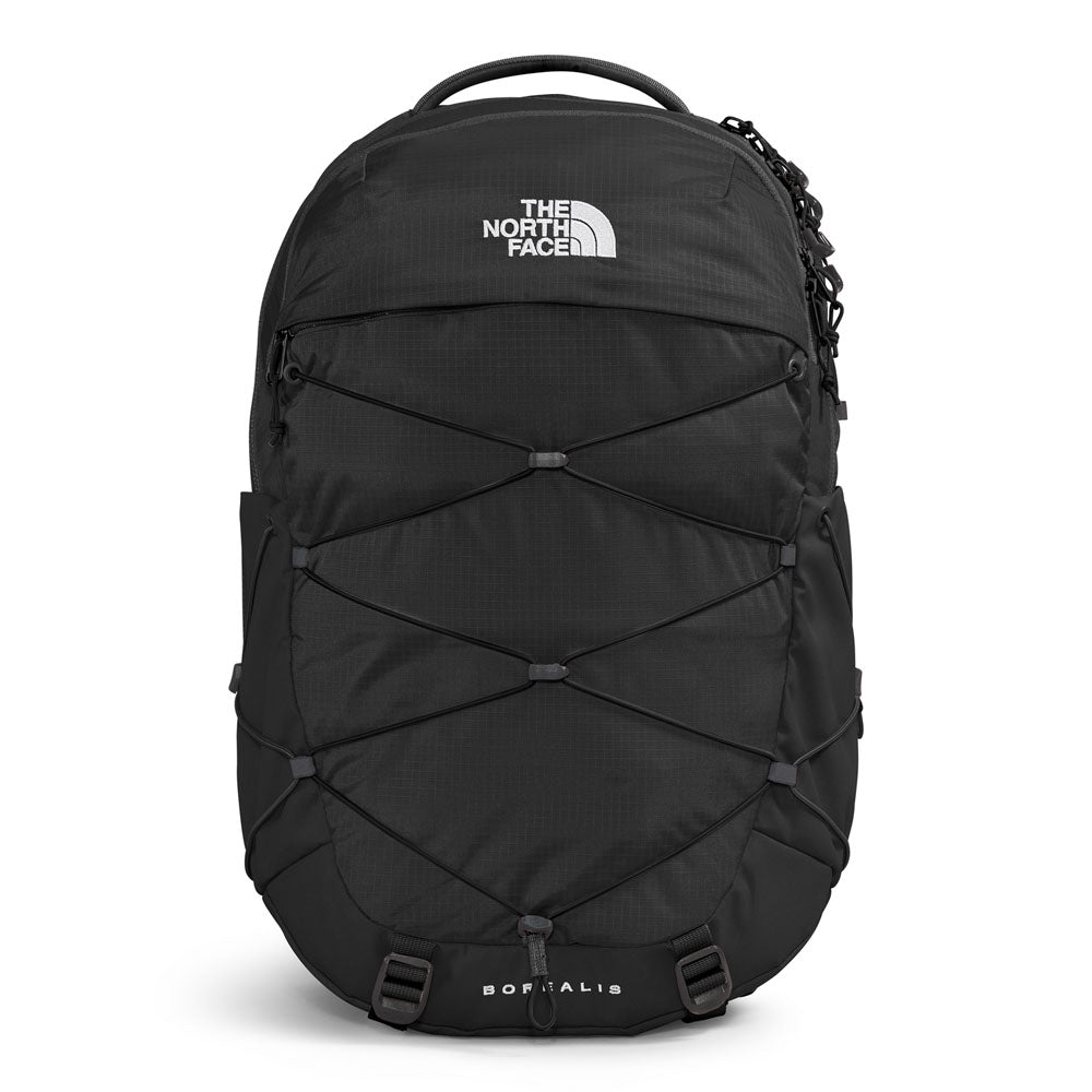 north face borealis backpack black and frosty blue The for Women The front elastic bungee system allows you to easily store and access items like a jacket or helmet The North Face Women's Borealis