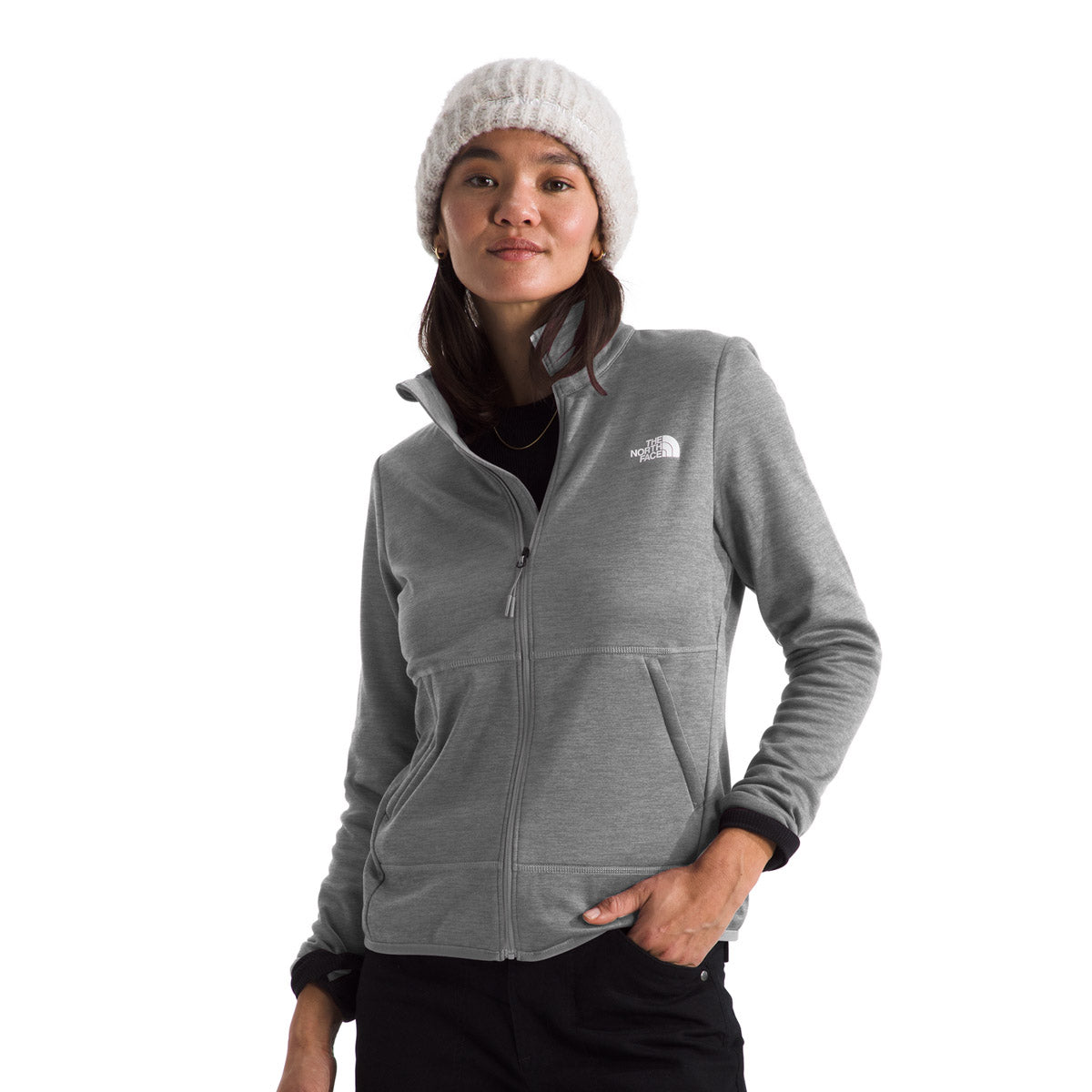 The North Face Women's Canyonlands Full Zip TNF Medium Grey Heather-NPF