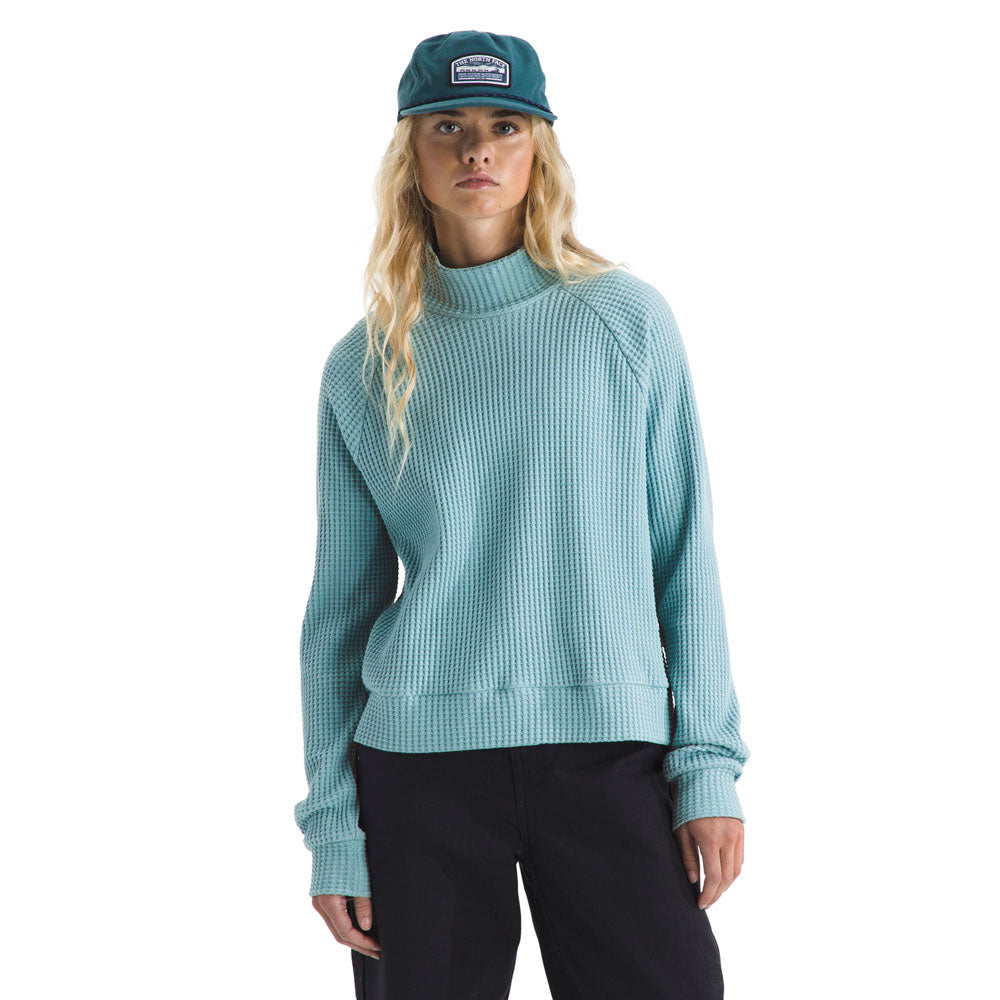 The North Face Womens Long Sleeve Mock Neck Chabot Blue Eclipse