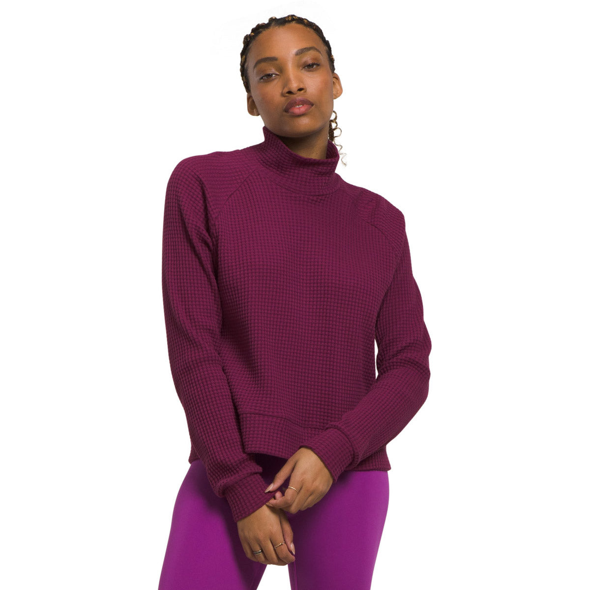 The North Face Women's L/S Mock Neck Chabot Boysenberry