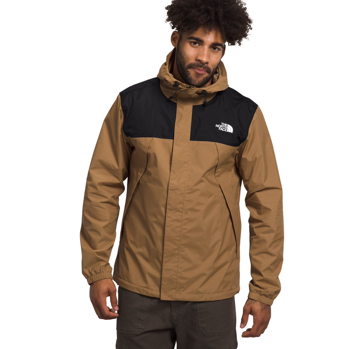 The North Face Men&#39;s Antora Jacket Utility Brown/TNF Black-NPF