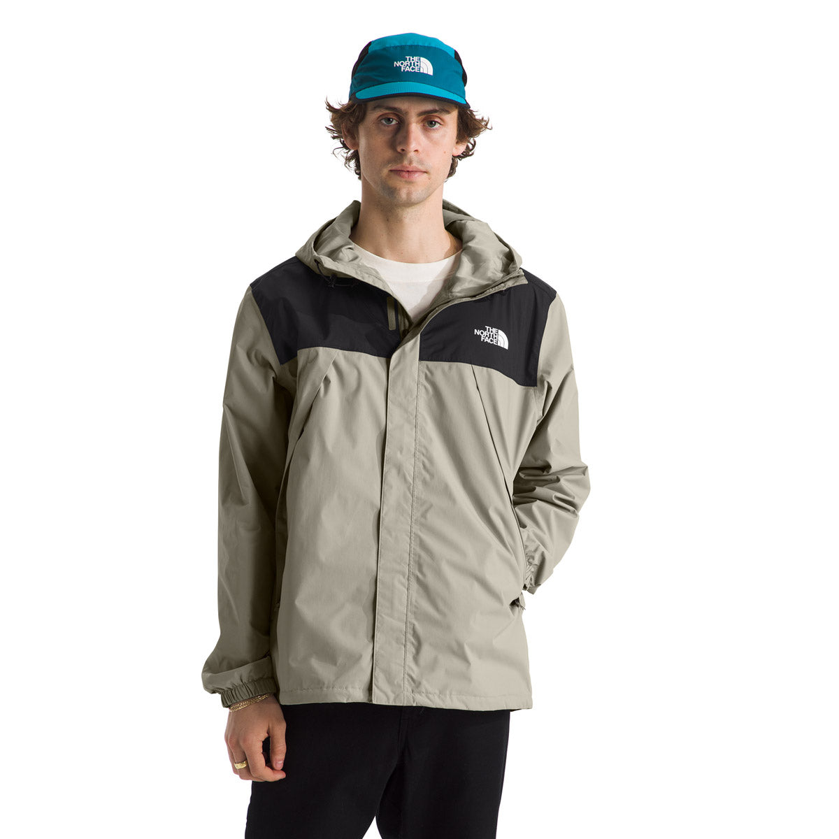 The North Face Men&#39;s Antora Jacket Clay Grey/TNF Black