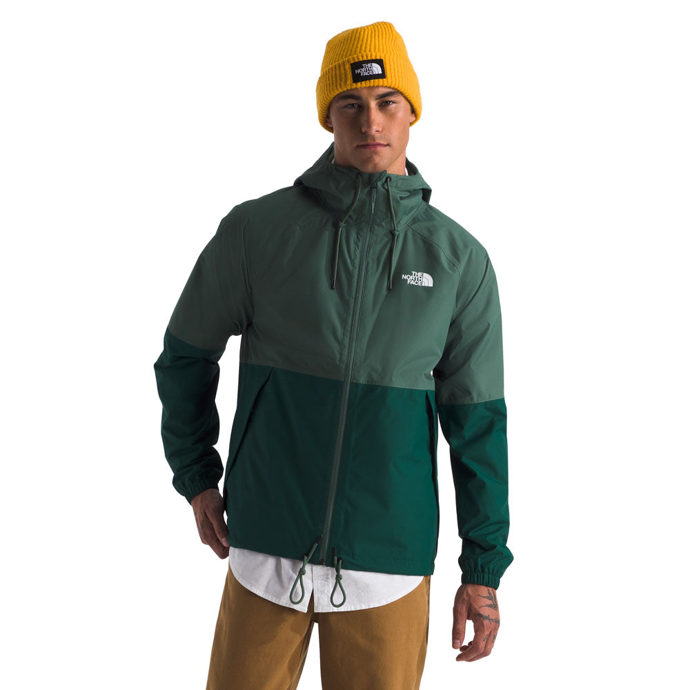 The North Face Mens Antora Rain Hoodie Duck Green/Deep Nori
