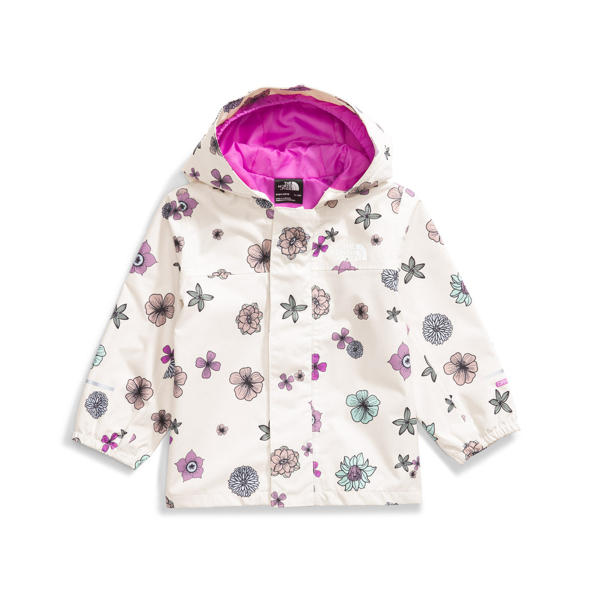 The North Face Baby Antora Rain Jacket White Dune Desert Bloom Print