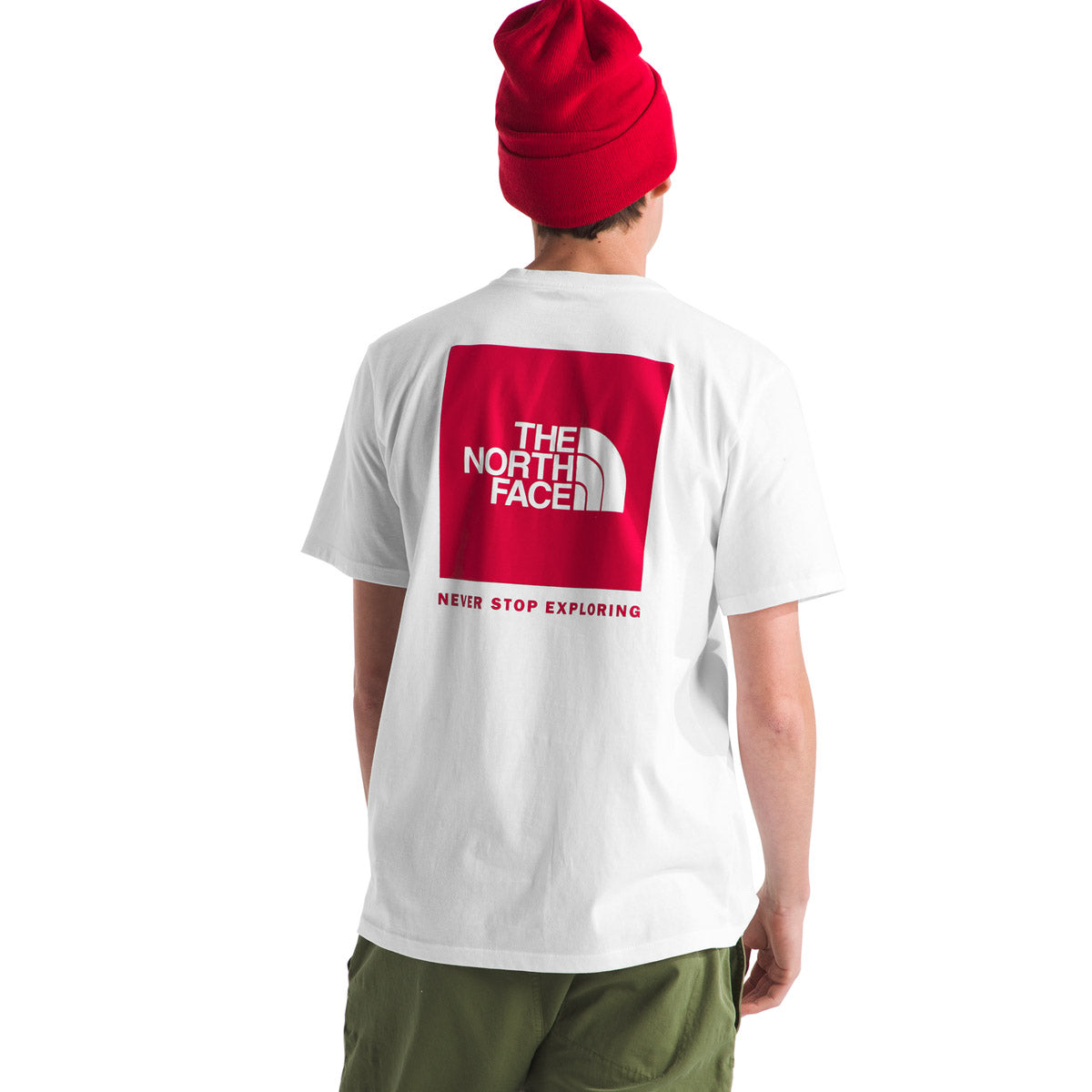 The North Face Men's S/S Box NSE Tee TNF White/TNF Red