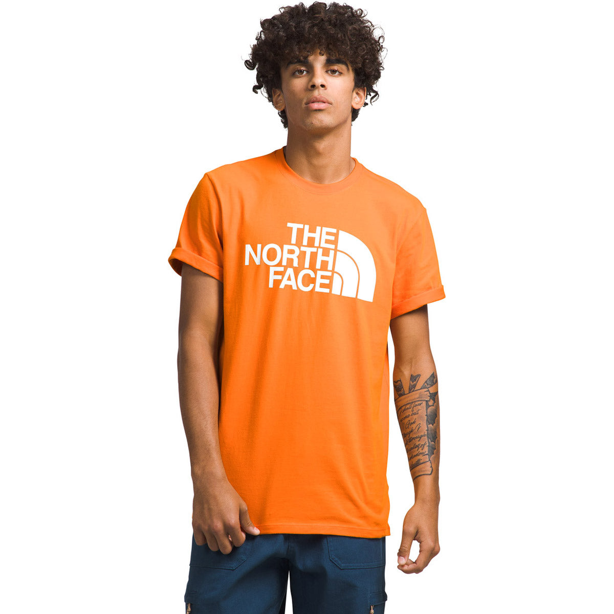 The North Face Men&#39;s S/S Half Dome Tee andarin/TNF White / M