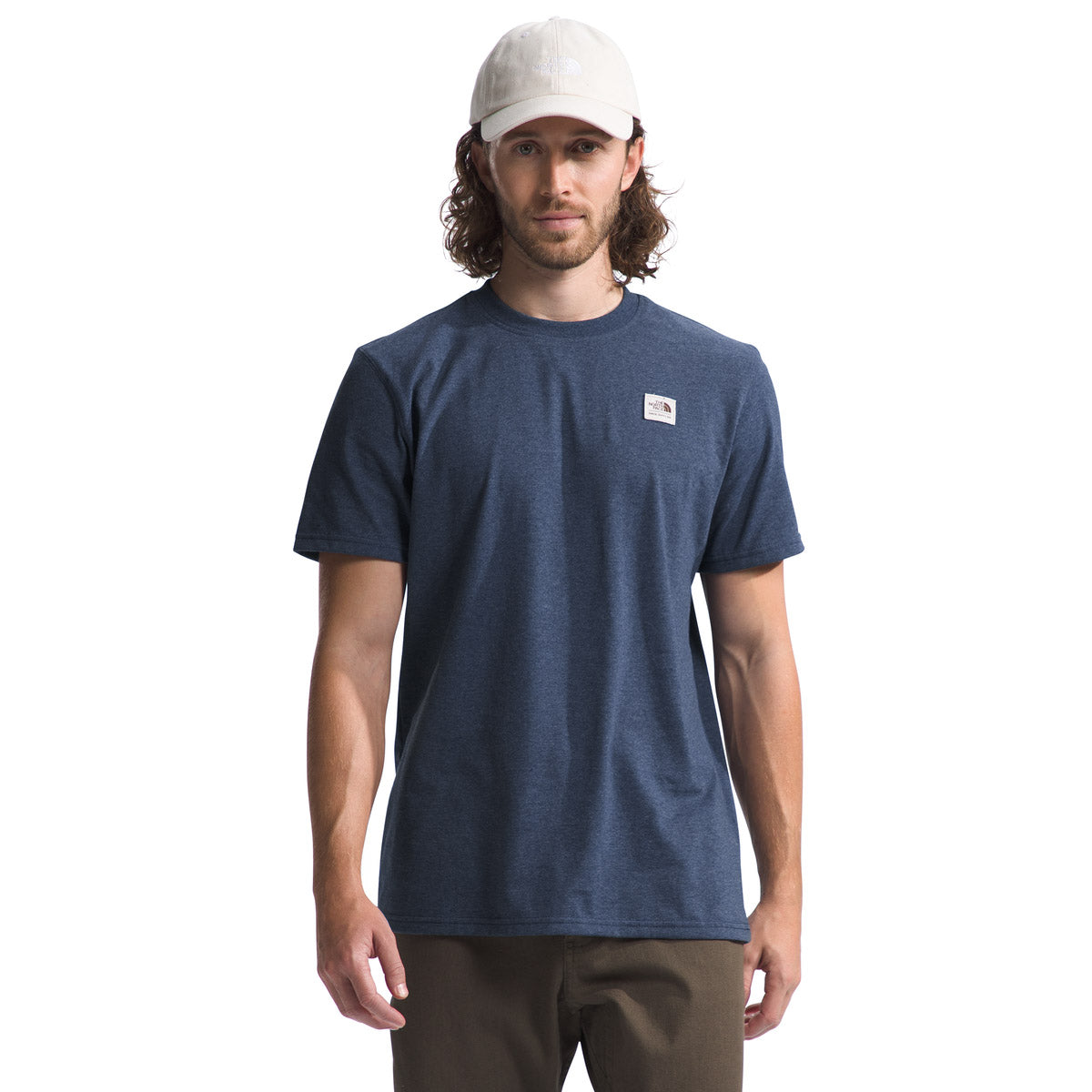 The North Face M SS Heritage Patch Heather Tee Summit Navy Heather