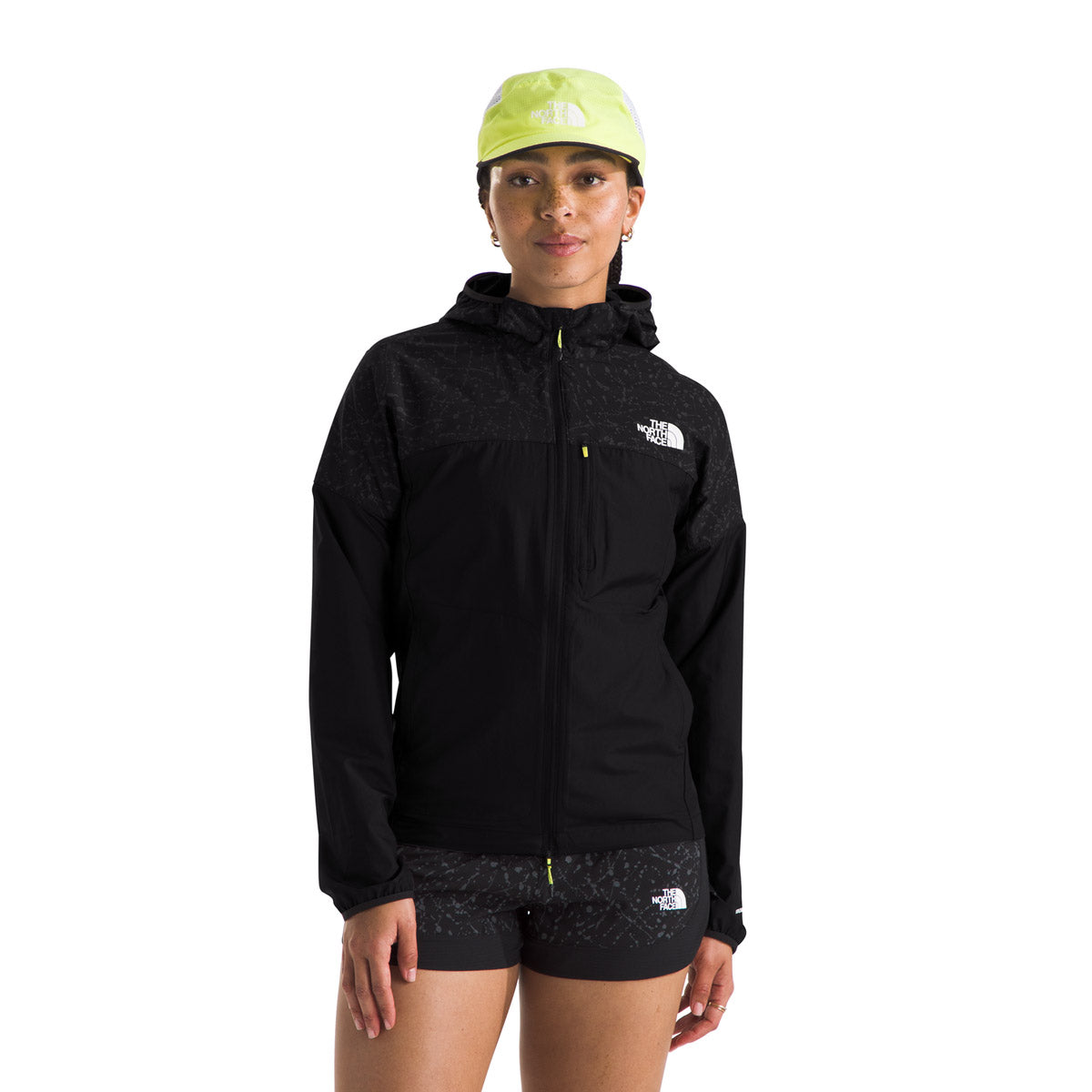 The North Face Women's Higher Run Wind Jacket TNF Black/TNF Black Trail Reflective Print