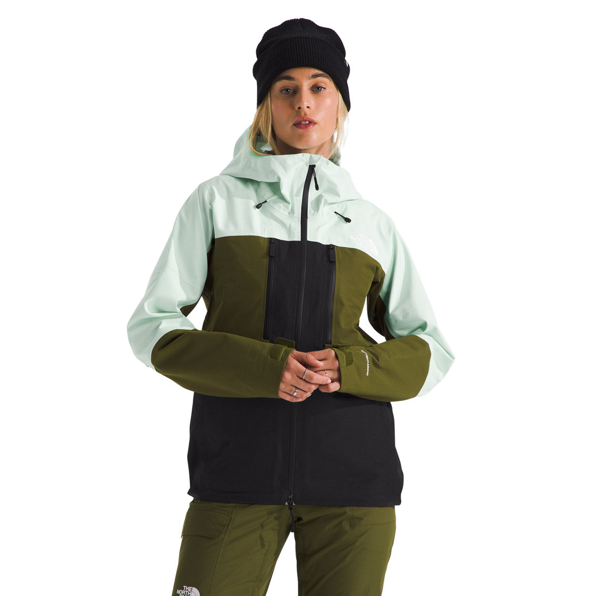 The North Face Women&#39;s Ceptor Jacket Pale Green/Forest Olive/TNF Black