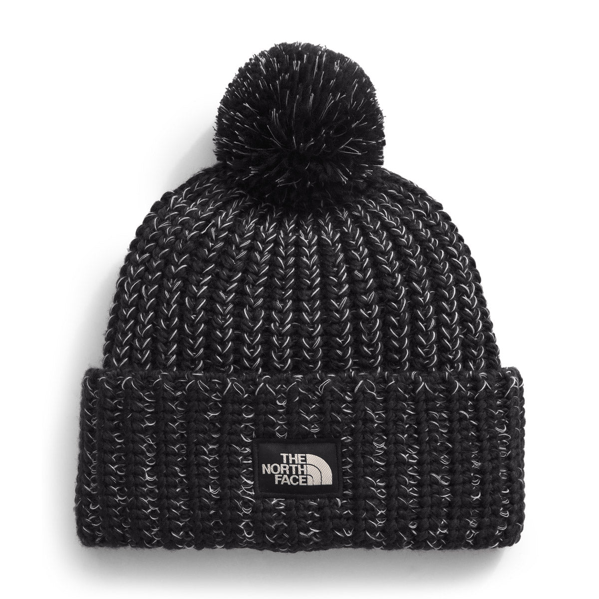 The North Face Cozy Chunky Cabin Beanie TNF Black/White Dune