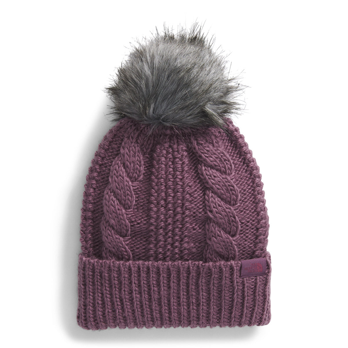 The North Face Women&#39;s Oh Mega Fur Pom Beanie Midnight Mauve